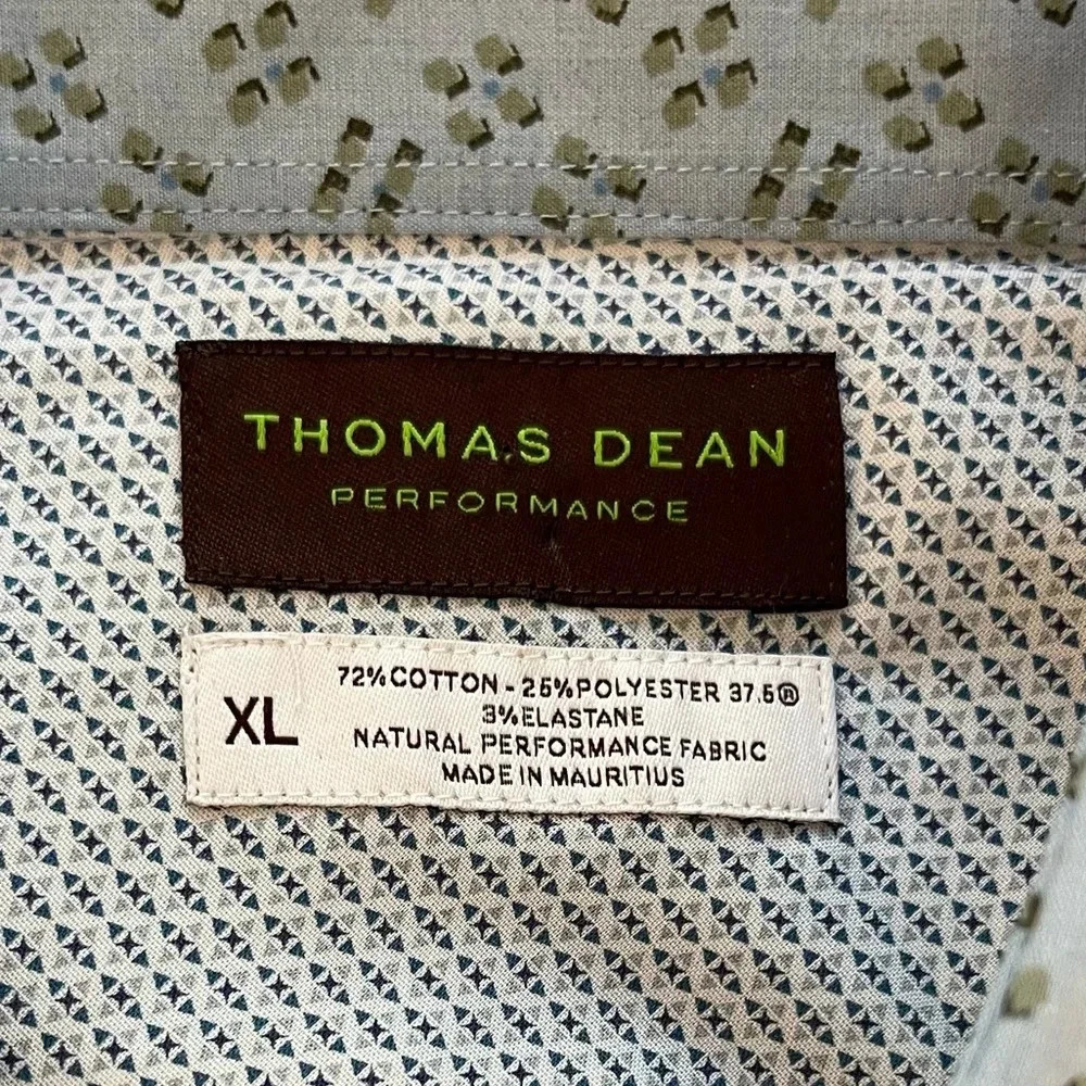 THOMAS DEAN BLUE DESIGN PERFORMANCE BUTTON DOWN S… - image 6